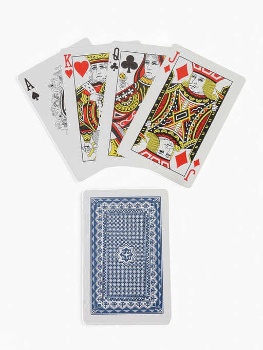 Цена за 2 шт. Карты игральные пластиковые 54 шт. «Время игры», для покера, 9.5×6.5 см, синяя рубашка