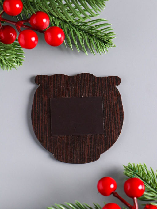 Цена за 3 шт. Магнит на холодильник Новогодняя подкова с конём. Семейного тепла, 7?7 см