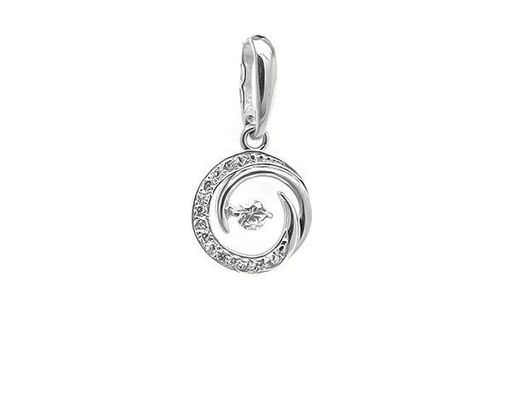 Подвеска из серебра куб.циркон., П17