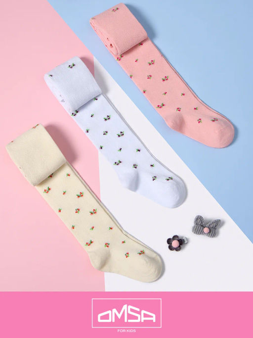 OMSA kids Collant 12Р43-2 с рисунком (розочки) - rosa chiaro  фото 12