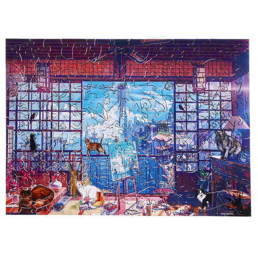 Пазл деревянный фигурный Мир глазами художника, сложный - Puzzle фото 11