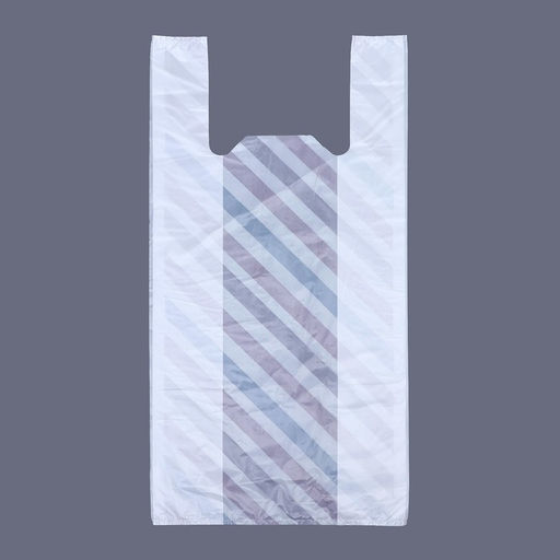 Цена за 100 шт. Пакет «Параллели», полиэтиленовый, майка, 30×60 см, 22 мкм