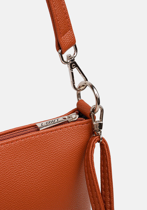 Сумка Модель №1284 | кожзам | гладкий | рыжий | Р831-51 | 33127 - L-craft фото 6