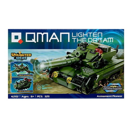 Конструктор безграничные идеи Qman «Военная техника», 3 в 1, 329 деталей