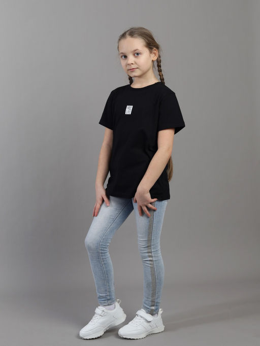 Happy Shine / HSJG 64056-22K Футболка для девочки,черный/ex.Cherubino