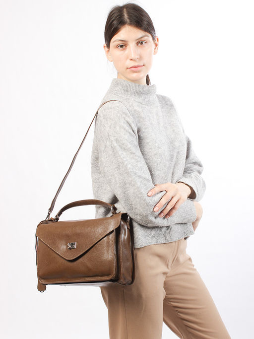 LACCOMA сумка НИ68805-оливковый натуральная кожа