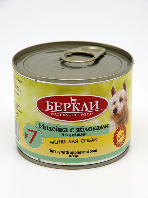 Консервы для собак с индейкой, яблоками и отрубями LOCAL