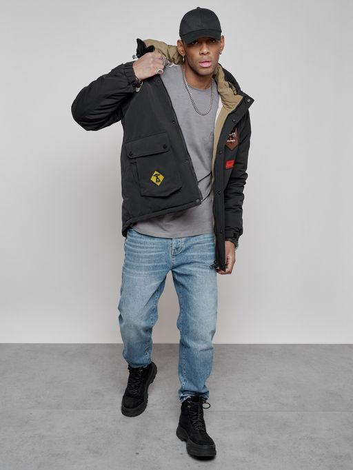 Куртка мужская зимняя с капюшоном молодежная черного цвета 88917Ch - Mtforce фото 13