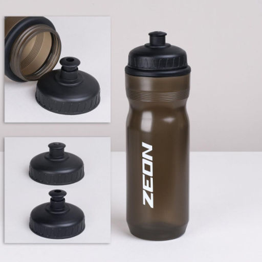 Бутылка для воды велосипедная ZEON WB066 силиконовый клапан, пищевой hi-quality PP, 750ML цвет black/уп100 - Галеонтрейд фото 5