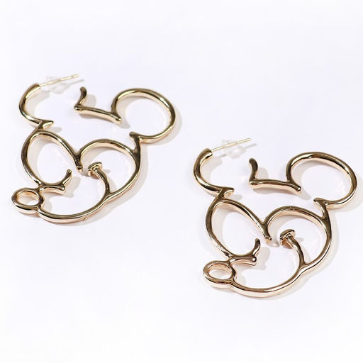 Серьги, набор украшений «Минни Маус», золотой