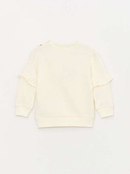 Bisiklet Yaka Uzun Kollu Bask?l? K?z Bebek Sweatshirt ve Pantolon 2li Tak?m - Waikiki фото 3