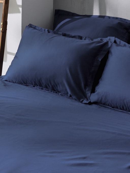 Простыня 1.5 спальная SL Home Tencel, 160×235 см, тенсель, синяя