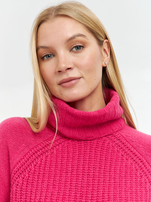 водолазка женская в цвете фуксия с рукавом реглан - Glenfield фото 5