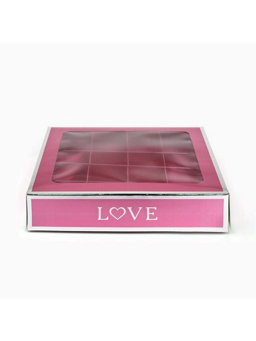Цена за 5 шт. Коробка для конфет «Любовь», 18.5×18.5×3.5 см