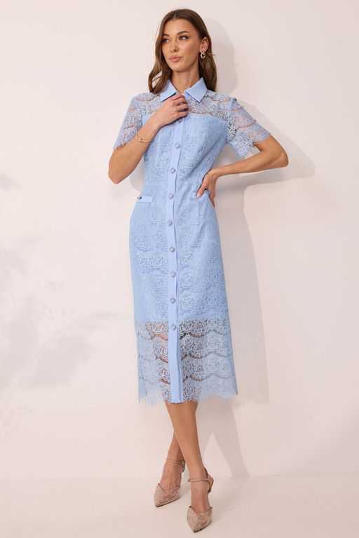 Платье LYUSHe 4107 голубой  фото 7