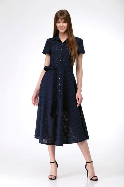 Платье AMORI 9528 синий  фото 2