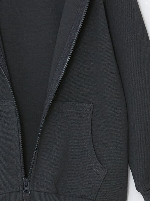 Kap??onlu Uzun Kollu Erkek Bebek Fermuarl? Sweatshirt - Waikiki фото 2