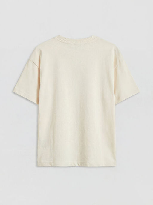 Bisiklet Yaka Bask?l? Erkek ?ocuk Ti??rt