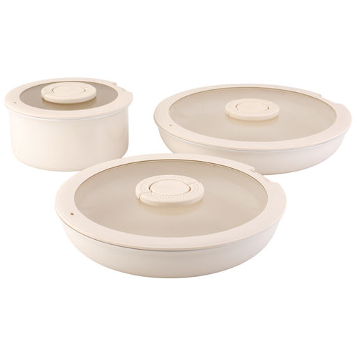 Набор посуды для приготовления со съемной ручкой smart ceramic, 7 предметов, цвета топленого молокатермо