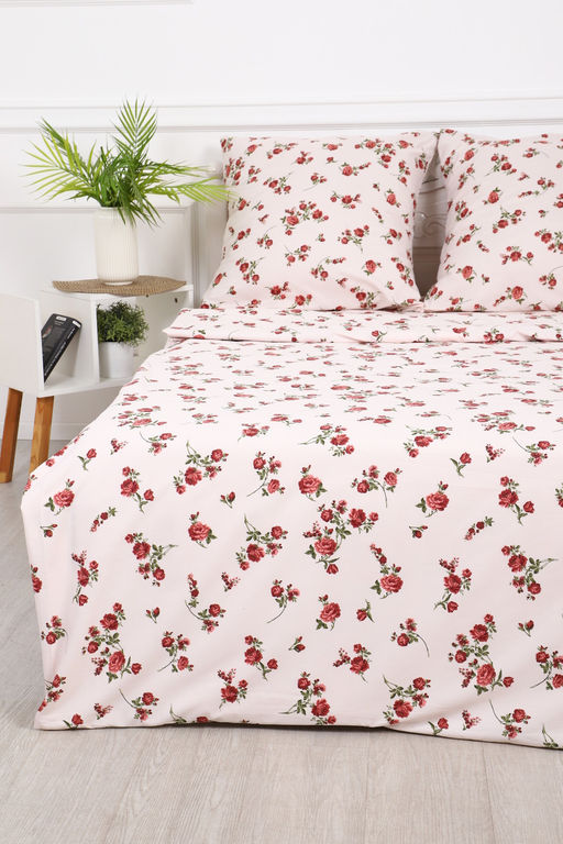 Постельное белье Розы прованс полисатин, наволочки 70х70см