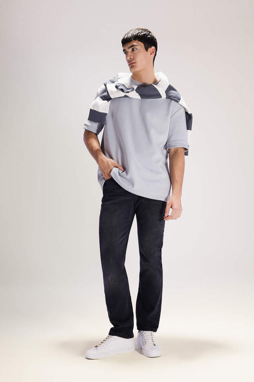 Джинсовые брюки прямого кроя с нормальной талией и нормальной талией - Defacto фото 8