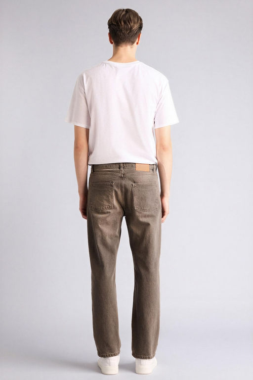 Yumu_ak Dokulu Straight Fit Jean Pantolon - Defacto фото 6