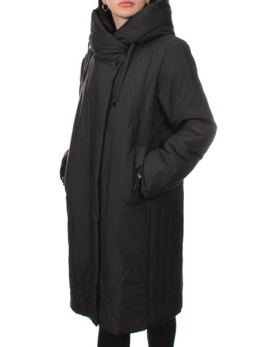 1119 BLACK Пальто зимнее облегченное женское (холлофайбер 150 гр.) - Fashion фото 5