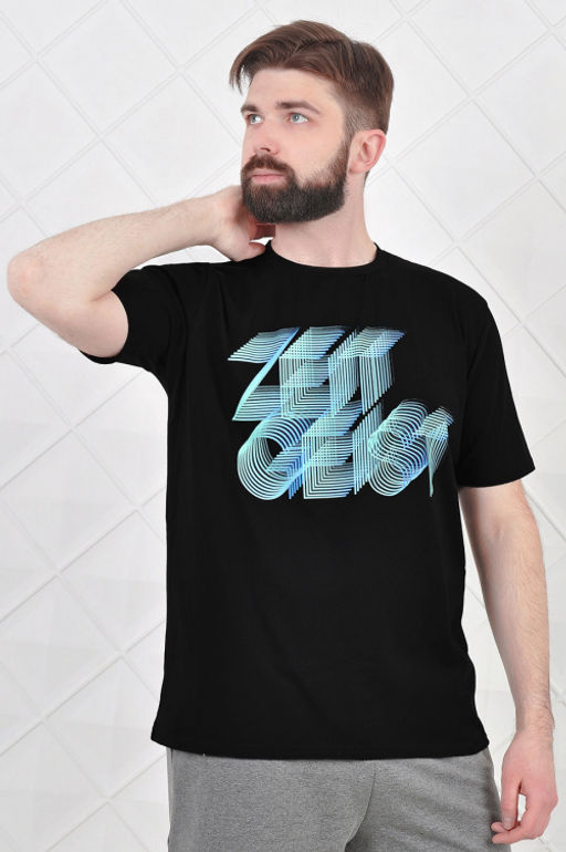 Арт. 67108 Футболка мужская 50-58 (5 шт) Цвет:черный - Идеал фото 2