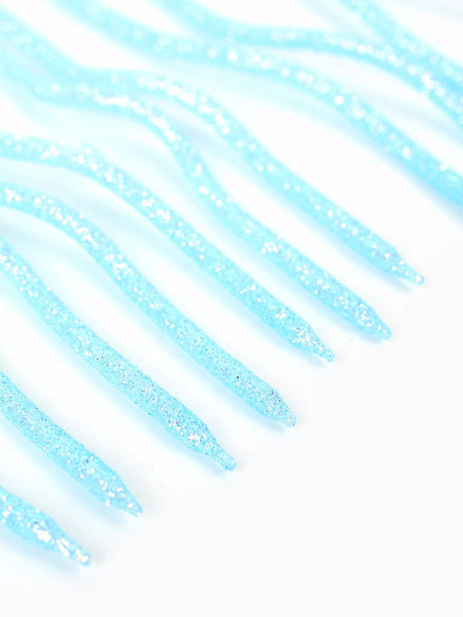 Цена за 2 шт. Свечи для торта «Серпантин» 10 штук, блестящий голубой