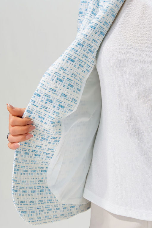 Жакет FITA 20661 бело-голубой  фото 2