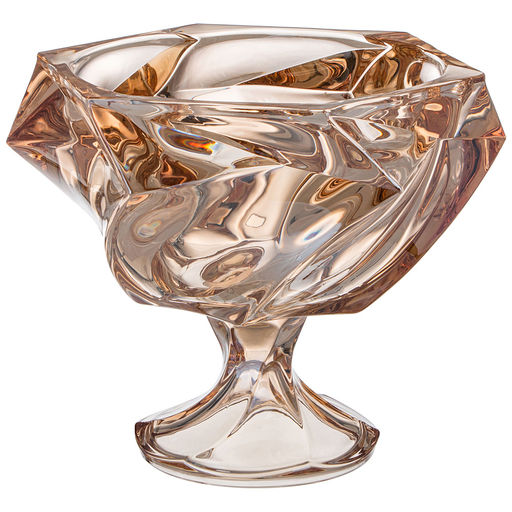 БЛЮДО НА НОЖКЕ BOHEMA AMBER ДИАМЕТР=26 СМ ВЫСОТА=22 СМ