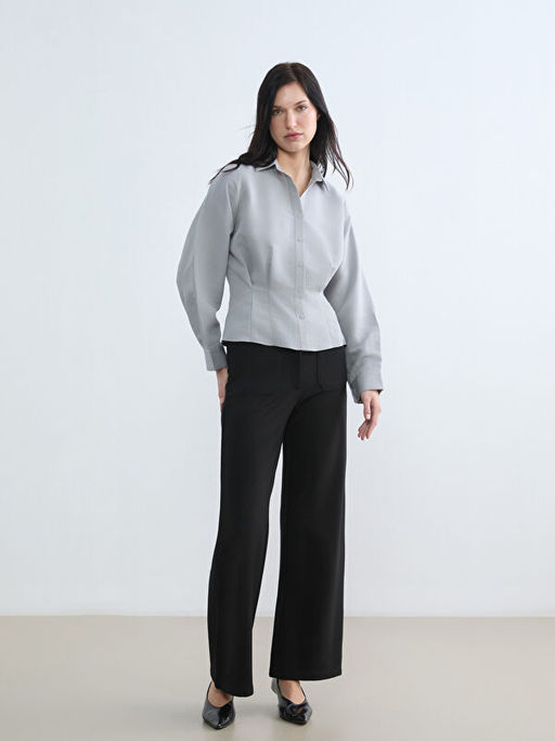 Standart Fit Geni? Pa?a Kad?n Pantolon