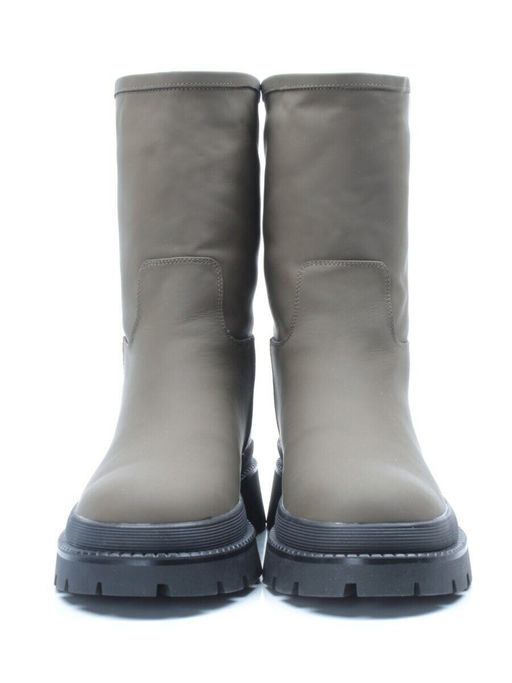 04-C188M Ботинки зимние женские (натуральная кожа (нубук) натуральный мех)