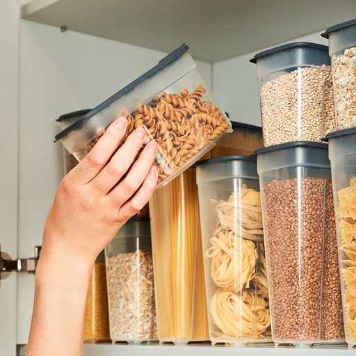 Контейнеров для сыпучих продуктов, набор 3 штук: 1л 3шт, полипропилен, графит (Россия) - Домашняя мода фото 6