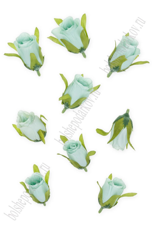 Головки цветов "Роза" 3*5 см (10 шт) SF-7874, голубой