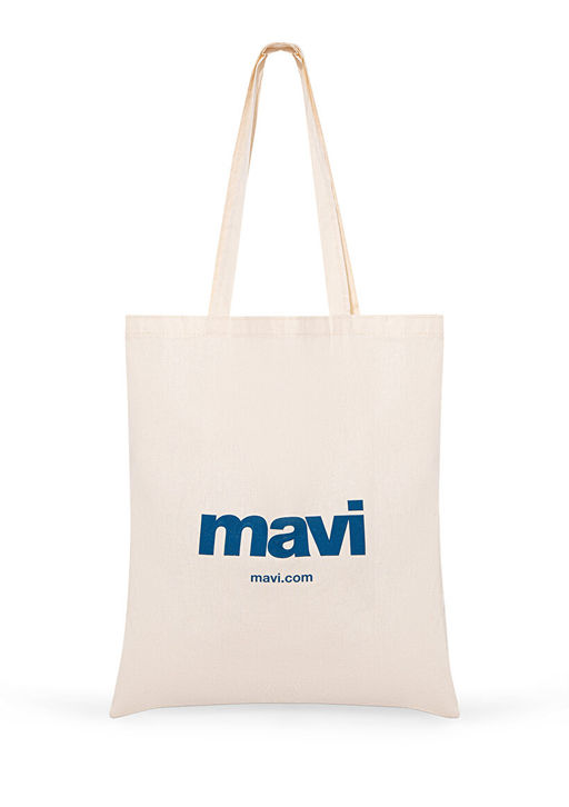 Mavi Logolu Cevre Dostu Geri Donusturulebilir Bez Canta