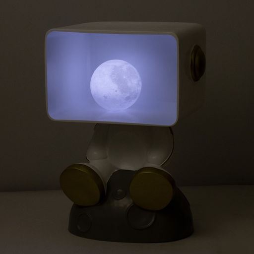 Лампа настольная «Космик», светодиодная, 3Д, ночник, USB, серая, 35×25×47 см