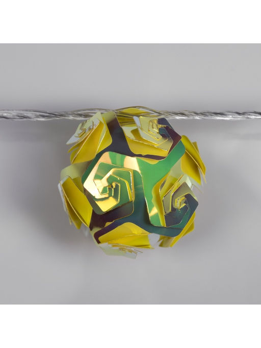 Гирлянда Нить 4.5 м с насадками Цветочные шары, IP20, прозрачная нить, 15 LED, свечение тёплое белое, 220 В - Luazon lighting фото 7