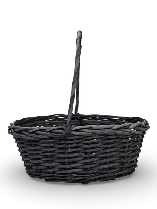 Корзина плетёная для хранения Prut, с ручкой, ива, серая, набор 3 шт., Greengo