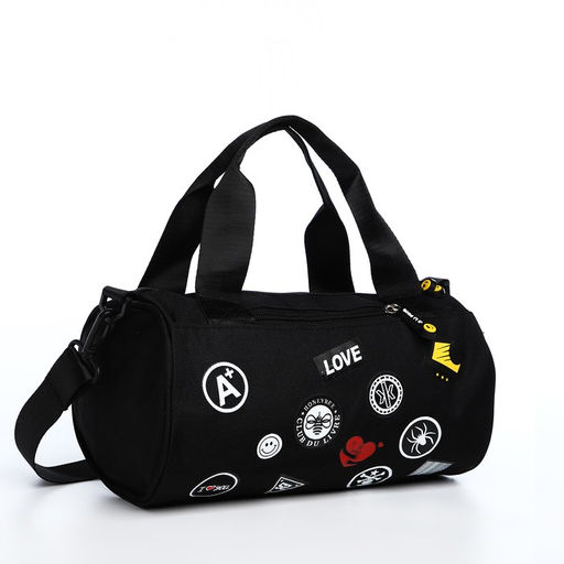 Сумка молодёжная на молнии, цвет чёрный - Simaland фото 3