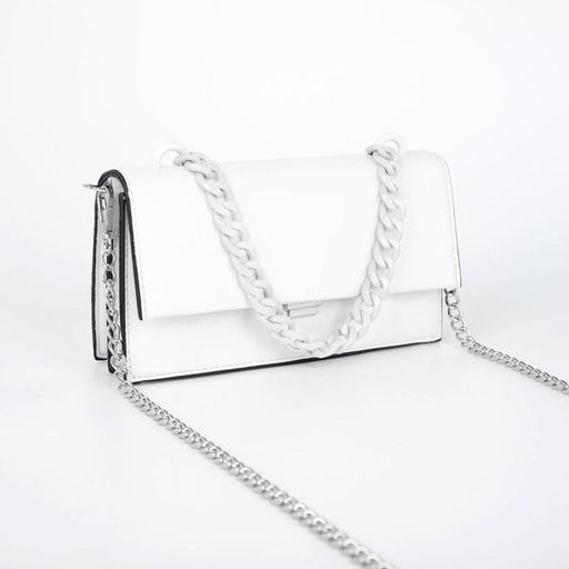 Цепочка для сумки, пластиковая, 17 23 мм, 120 см, цвет белый - Арт узор фото 8