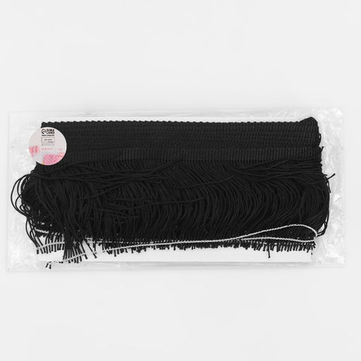 Тесьма декоративная «Бахрома», 10 см, 5±0.5 м, чёрная