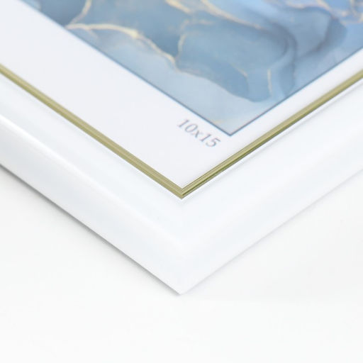 Цена за 2 шт. Фоторамка пластик "Гамма" 10х15 см, белый (пластиковый экран)