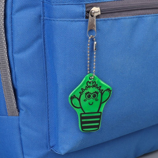 Цена за 4 шт. Светоотражающий элемент «Кактус», двусторонний, 6×4.6 см, зелёный