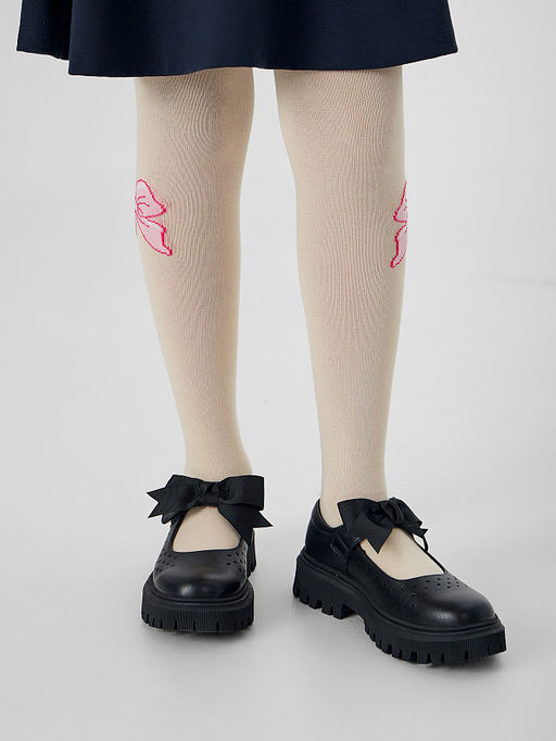 Цена за 3 пары! Колготки детские бежевые с бантиком - Mark formelle фото 3