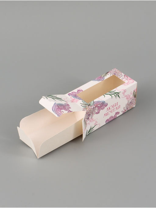 Цена за 5 шт. Коробка подарочная с окном «Люби, мечтай», 12×5.5×5.5 см, самосборная