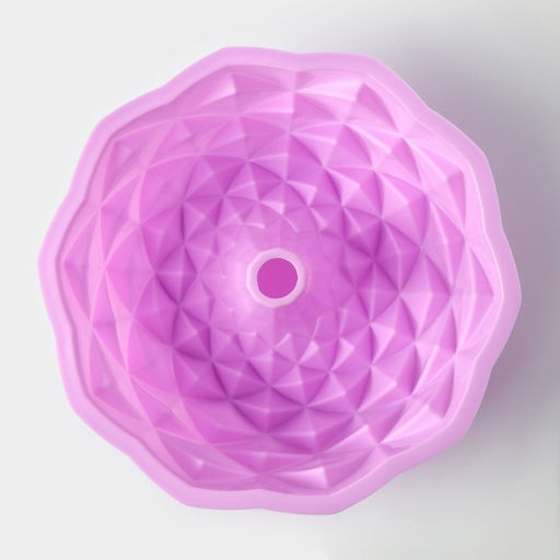 Форма для выпечки Доляна «Ромбовидная», силикон, d=23 см, внутренний d=21 см, розовая