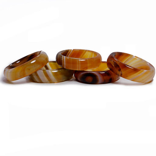 Кольцо из камня гладкое Сердолик для изобилия и процветания магнит для денег размер d-17мм