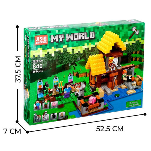 Конструктор Мой мир JISI BRICKS «Фермерский домик», 561 деталь
