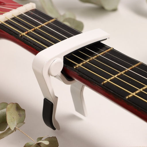 Каподастр гитарный Music life, зажим для струн, белый
